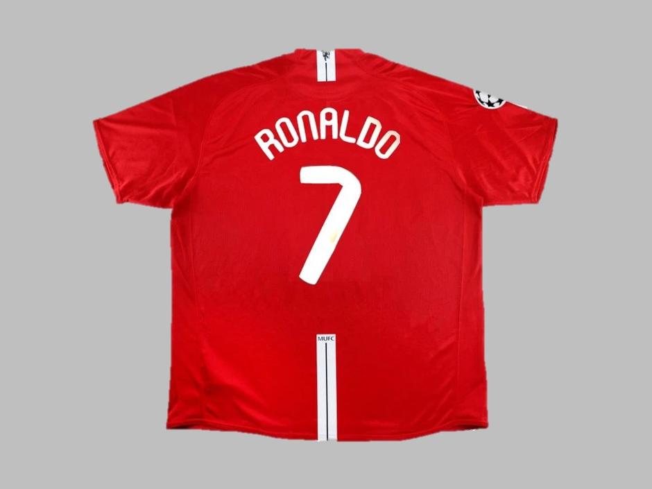 MANCHESTER UNITED 2007 2008 RONALDO 7 UCL FINAL HOME SHIRT